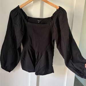 Madewell Black Cropped Women's Top